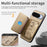 For Google Pixel 10 Pro  /  Pixel 10 Magnetic Case PU Leather + PC + TPU Anti-Scratch Back Cover with Detachable Card Holder - Khaki - 4
