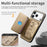 For iPhone 18 Pro Max  /  17 Pro Max Magnetic Case PU Leather + PC + TPU Anti-Scratch Back Cover with Detachable Card Holder - Khaki - 4
