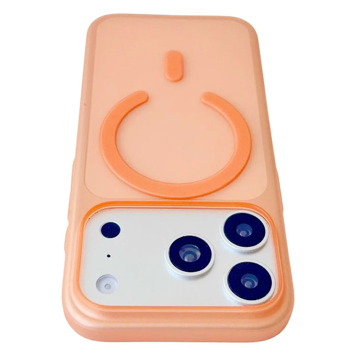For iPhone 18 Pro / 17 Pro Magnetic Case Matte Ultra-Thin PP Shockproof Phone Cover - Orange - 5