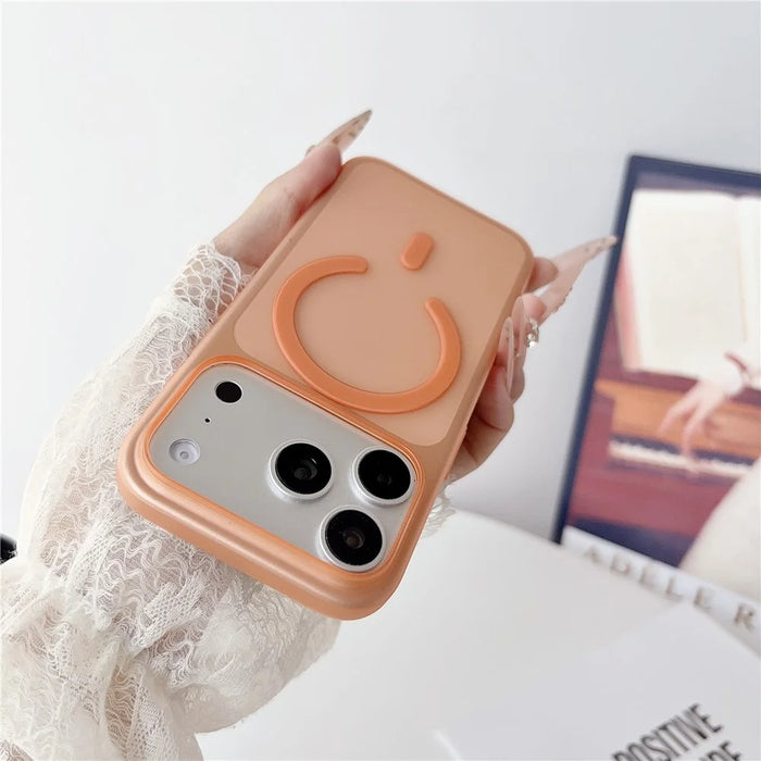 For iPhone 18 Pro / 17 Pro Magnetic Case Matte Ultra-Thin PP Shockproof Phone Cover - Orange - 7