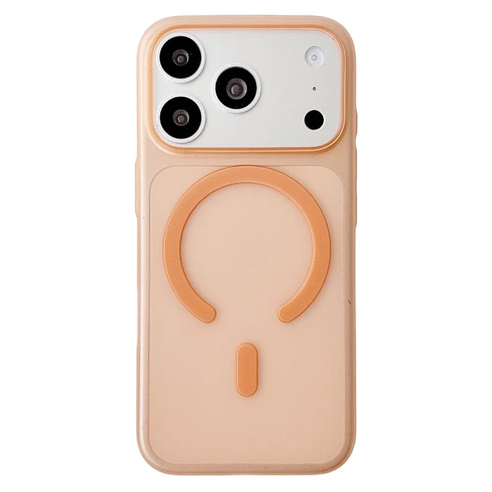 For iPhone 18 Pro Max / 17 Pro Max Magnetic Case Matte Ultra-Thin PP Shockproof Phone Cover - Orange - 1