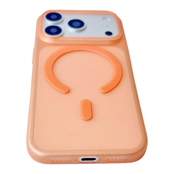 For iPhone 18 Pro Max / 17 Pro Max Magnetic Case Matte Ultra-Thin PP Shockproof Phone Cover - Orange - 4