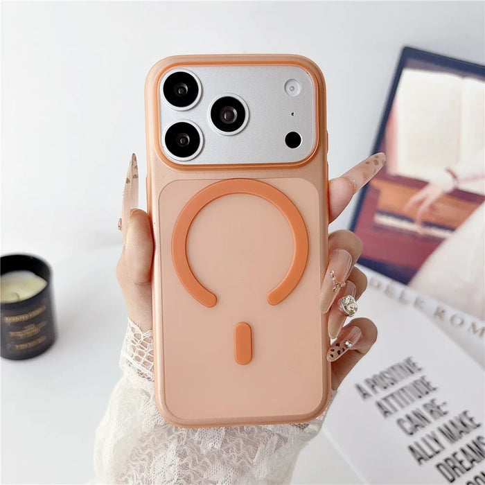 For iPhone 18 Pro Max / 17 Pro Max Magnetic Case Matte Ultra-Thin PP Shockproof Phone Cover - Orange - 6
