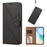 For iPhone 17 Case Diamond Stitch PU Leather Wallet Flip Phone Cover with Wrist Strap - Black - 5