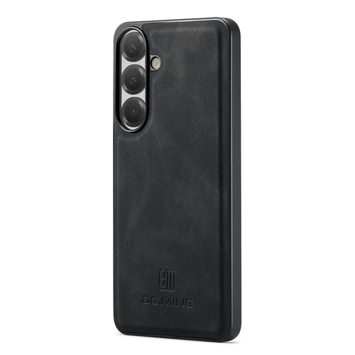 DG.MING For Samsung Galaxy A24 4G (162.1mm) Case PU Leather Covered PC + TPU Hybrid Phone Shell - Black - 1
