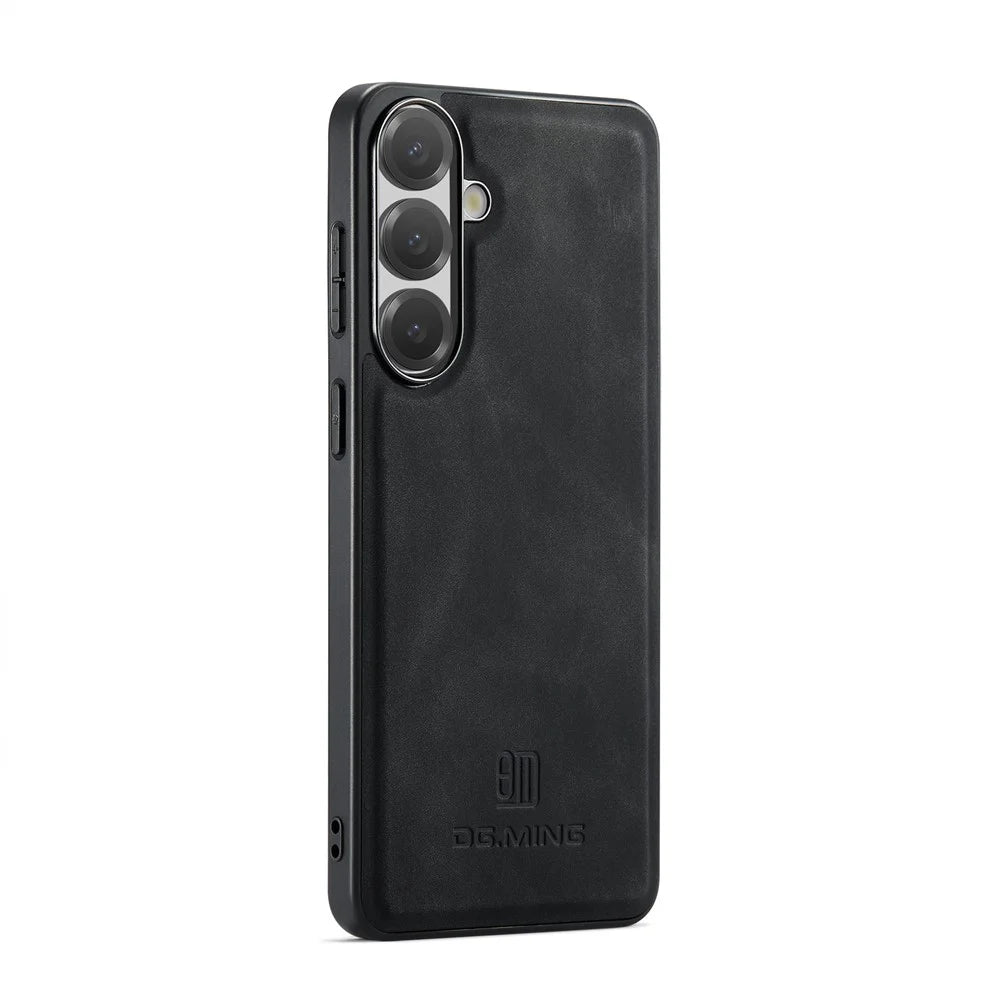 DG.MING For Samsung Galaxy A24 4G (162.1mm) Case PU Leather Covered PC + TPU Hybrid Phone Shell - Black - 3