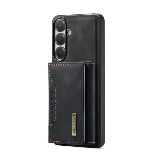 DG.MING M2 Series for Samsung Galaxy A24 4G (162.1mm) Magnetic Case PU + PC + TPU Phone Cover Detachable Wallet Kickstand - Black - 2
