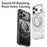 For iPhone 18 Pro / 17 Pro Case Rotating Magnetic Kickstand Dot-Matrix Texture TPU + Acrylic Phone Cover - Black - 3