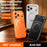 For iPhone 18 Pro Max / 17 Pro Max Case Rotating Magnetic Kickstand Leather + PC + TPU Dot Matrix Anti-slip Phone Cover - Orange - 2
