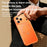 For iPhone 18 Pro Max / 17 Pro Max Case Rotating Magnetic Kickstand Leather + PC + TPU Dot Matrix Anti-slip Phone Cover - Orange - 5