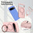 For Google Pixel 11 / 11 Pro / 10 / 10 Pro / 9 / 9 Pro Magnetic Case Rotating Ring Kickstand TPU + PC Back Cover - Pink - 6