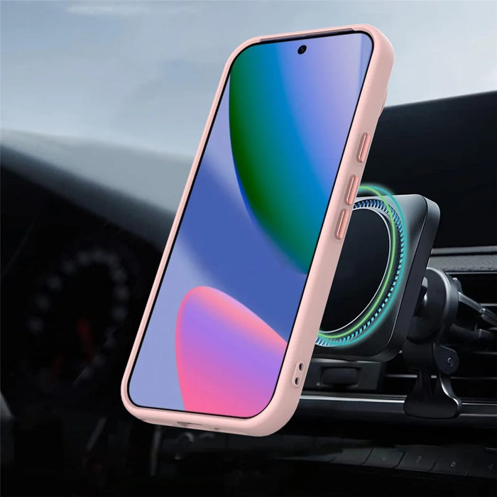For Google Pixel 11 / 11 Pro / 10 / 10 Pro / 9 / 9 Pro Magnetic Case Rotating Ring Kickstand TPU + PC Back Cover - Pink - 7