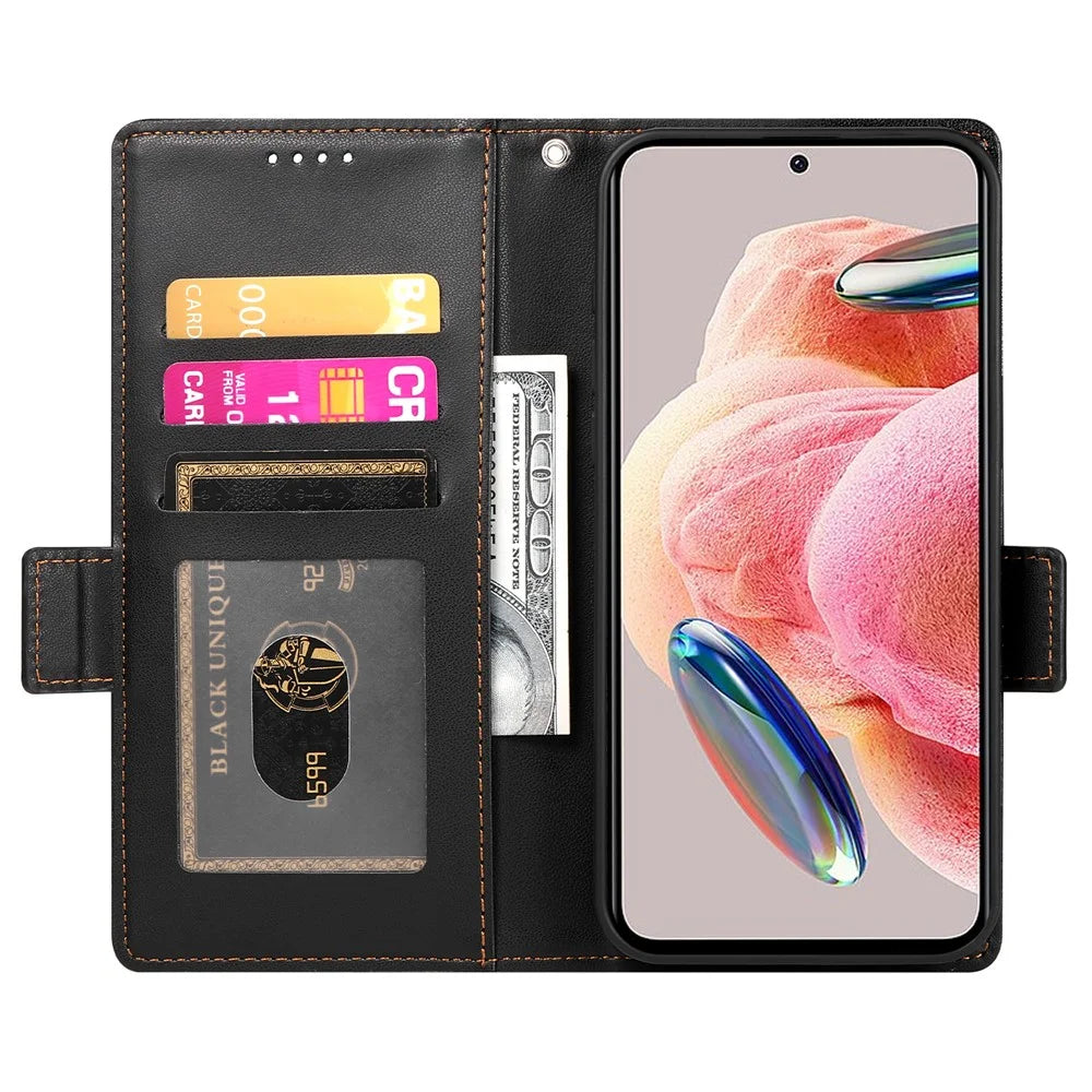 For Realme 16T 5G Stand Case PU Leather Wallet Phone Cover - Black - 2