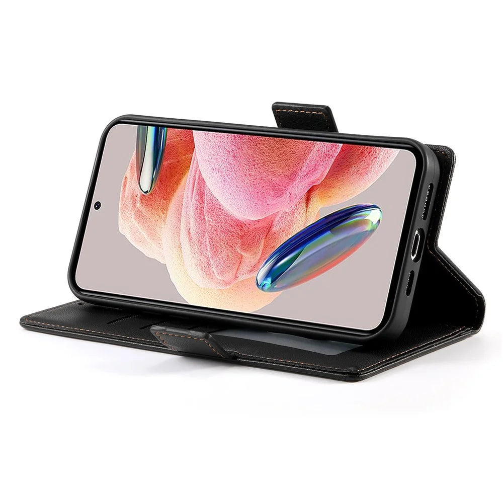 For Realme 16T 5G Stand Case PU Leather Wallet Phone Cover - Black - 4