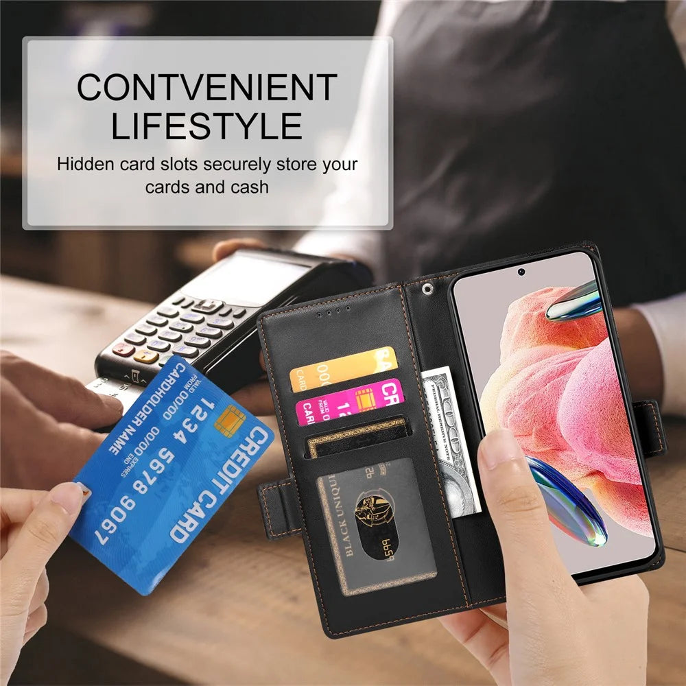 For Realme 16T 5G Stand Case PU Leather Wallet Phone Cover - Black - 5