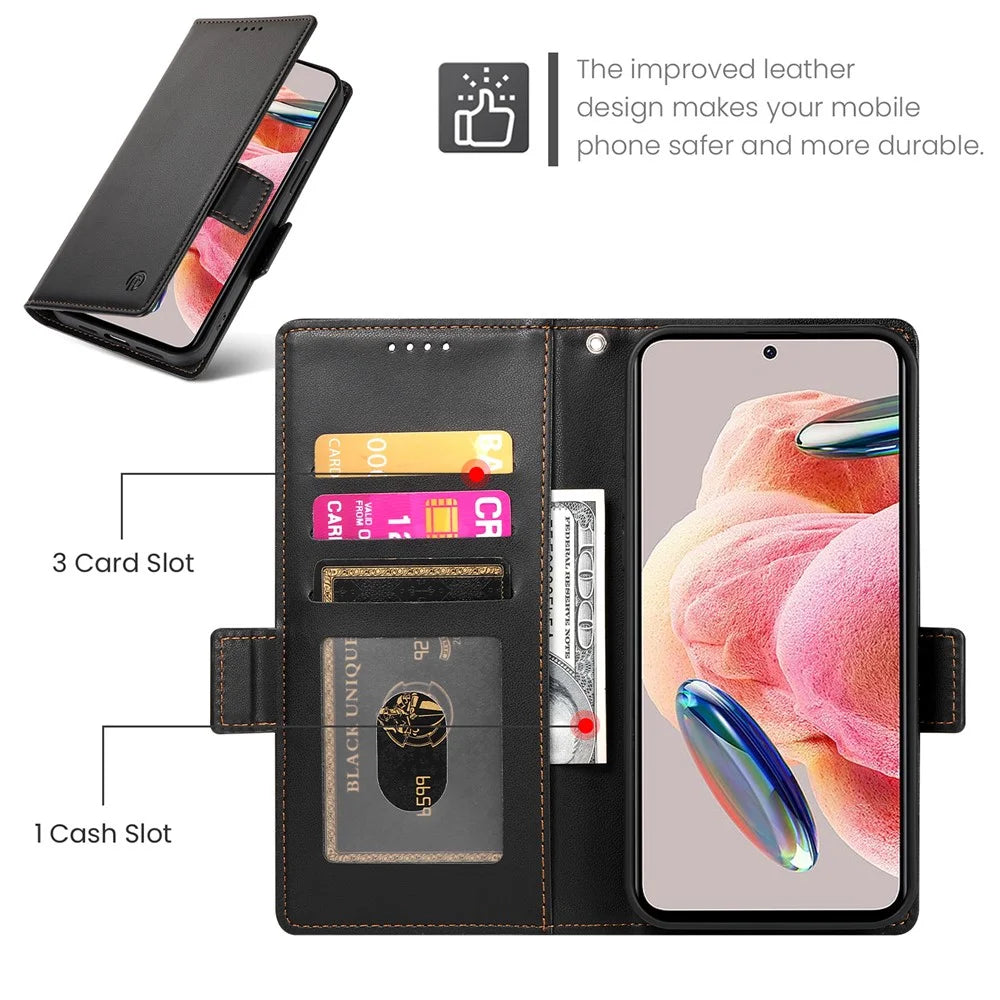 For Realme 16T 5G Stand Case PU Leather Wallet Phone Cover - Black - 6