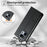 For Realme 16T 5G Wallet Stand Case Line Splicing TPU PU Leather Phone Cover - Black - 5