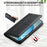 For Realme 16T 5G Wallet Stand Case Line Splicing TPU PU Leather Phone Cover - Black - 6