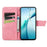 For Samsung Galaxy S26 FE Case with Strap Butterfly Pattern PU Leather Wallet Phone Cover - Pink - 2