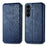 For Samsung Galaxy S26 FE Case Rhombus Imprint PU Leather Wallet Phone Cover - Blue - 1