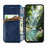 For Samsung Galaxy S26 FE Case Rhombus Imprint PU Leather Wallet Phone Cover - Blue - 2