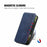 For Samsung Galaxy S26 FE Case Rhombus Imprint PU Leather Wallet Phone Cover - Blue - 4