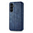 For Samsung Galaxy S26 FE Case Rhombus Imprint PU Leather Wallet Phone Cover - Blue - 6
