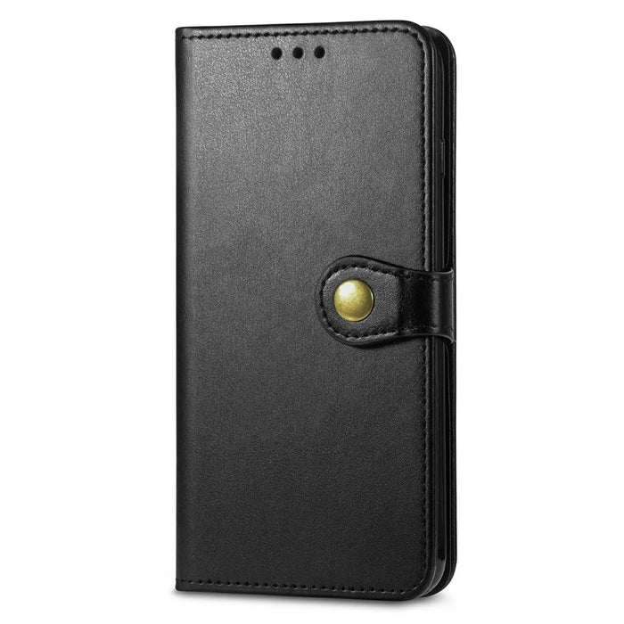 For Samsung Galaxy S26 FE Case Wallet Stand Leather Phone Cover with Wrist Strap - Black - 5