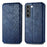 For Realme C83 5G Case Rhombus Imprint PU Leather Wallet Phone Cover - Blue - 1