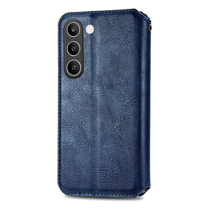 For Realme C83 5G Case Rhombus Imprint PU Leather Wallet Phone Cover - Blue - 6