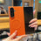 For Samsung Galaxy Z Fold7 5G Magnetic Case Dual Axis Hinge Fabric Textured Leather + PC + TPU Phone Cover - Orange - 5