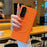 For Samsung Galaxy Z Fold7 5G Magnetic Case Dual Axis Hinge Fabric Textured Leather + PC + TPU Phone Cover - Orange - 7