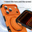 For iPhone 18 Pro / 17 Pro Magnetic Case Ring Holder Kickstand PC + TPU Shockproof Phone Cover - Orange - 5