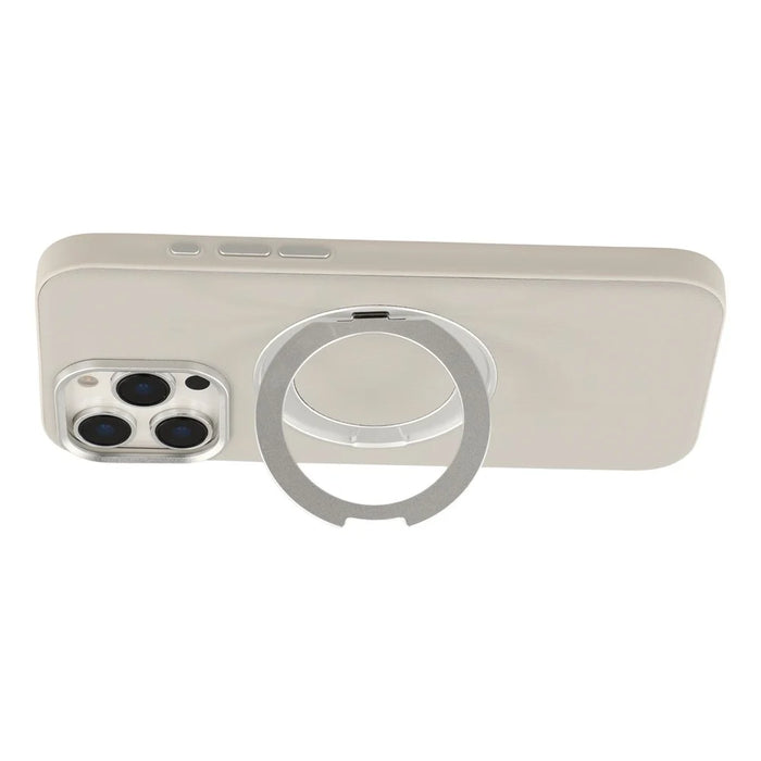 For iPhone 16 Pro Max Case Magnetic Rotatable Kickstand Leather + PC + TPU Phone Cover with Camera Control Button - Grey - 4