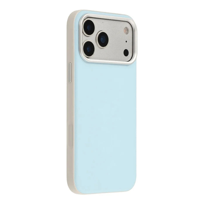 For iPhone 18 Pro / 17 Pro Case Leather + PC + TPU Protective Cover with Camera Control Button - Blue - 1