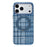 For iPhone 18 Pro / 17 Pro Case with Rotating Magnetic Kickstand Houndstooth Fabric + PC + TPU Phone Cover - Blue - 2