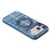 For iPhone 18 Pro / 17 Pro Case with Rotating Magnetic Kickstand Houndstooth Fabric + PC + TPU Phone Cover - Blue - 5