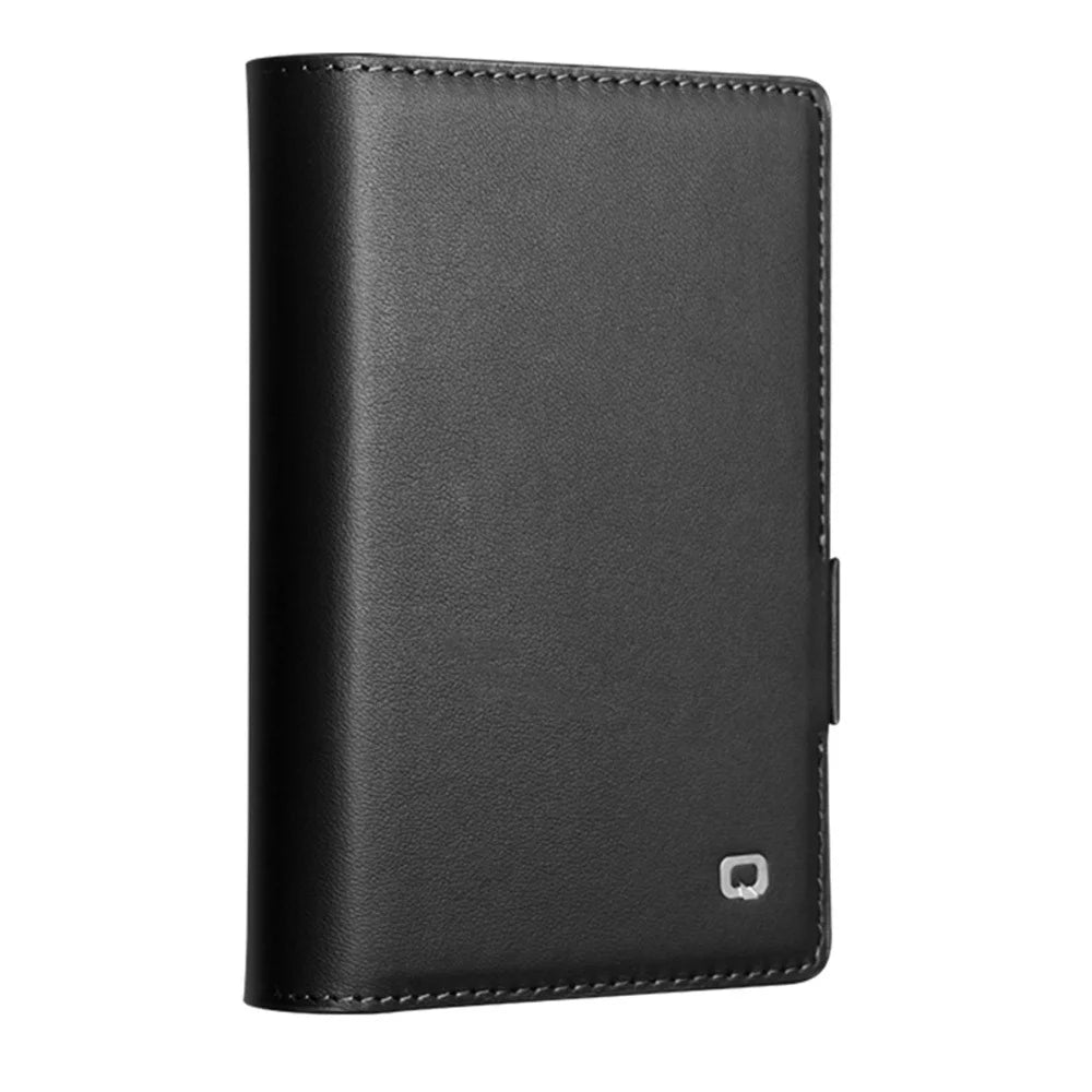 QIALINO For Samsung Galaxy Z Fold8 Case Flip Stand Genuine Cow Leather Phone Cover - Black - 4
