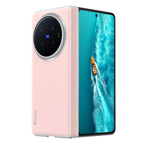 SULADA For vivo X Fold6 5G Magnetic Case Leather Back Cover Hinge Protection - Pink - 1