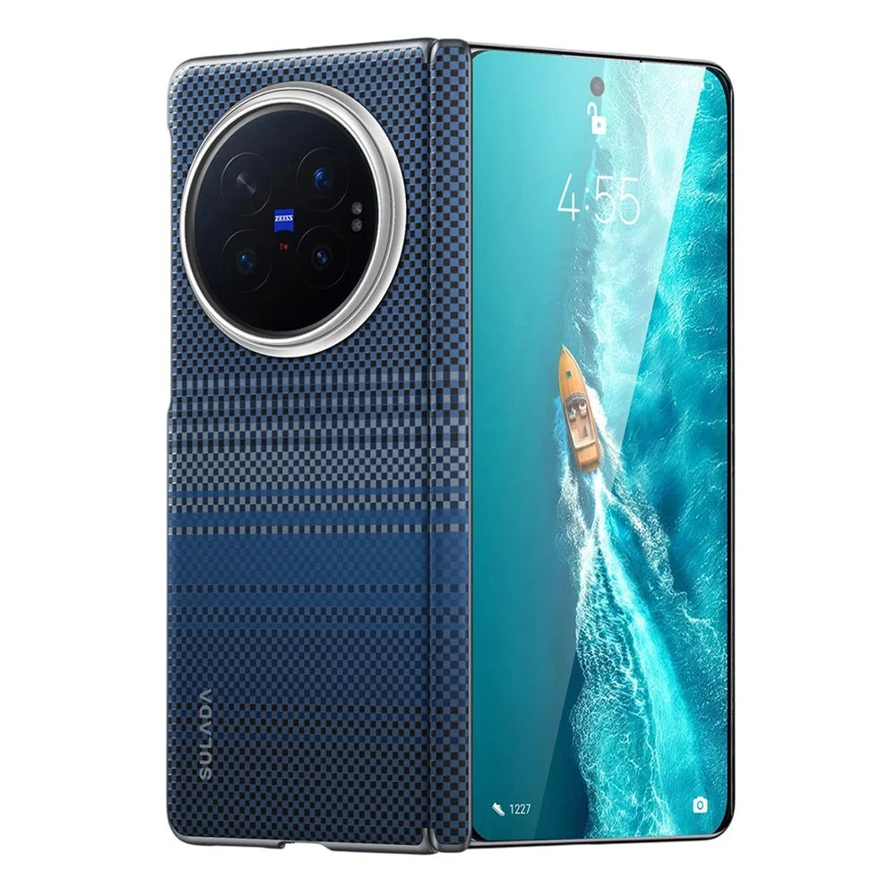 SULADA For vivo X Fold6 5G Magnetic Case Shockproof Hard PC Phone Back Cover - Blue - 1