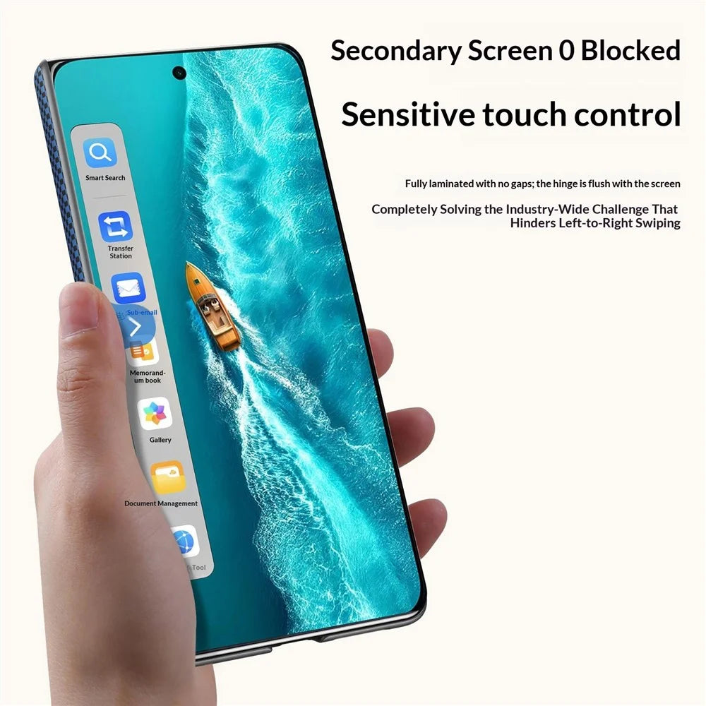 SULADA For vivo X Fold6 5G Magnetic Case Shockproof Hard PC Phone Back Cover - Blue - 5