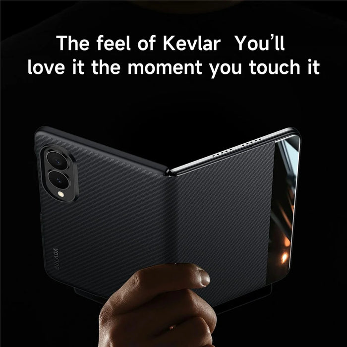 SULADA For Samsung Galaxy Z Fold8 Magnetic Case View Window Leather Phone Cover with Auto Wake  /  Sleep - Black - 3