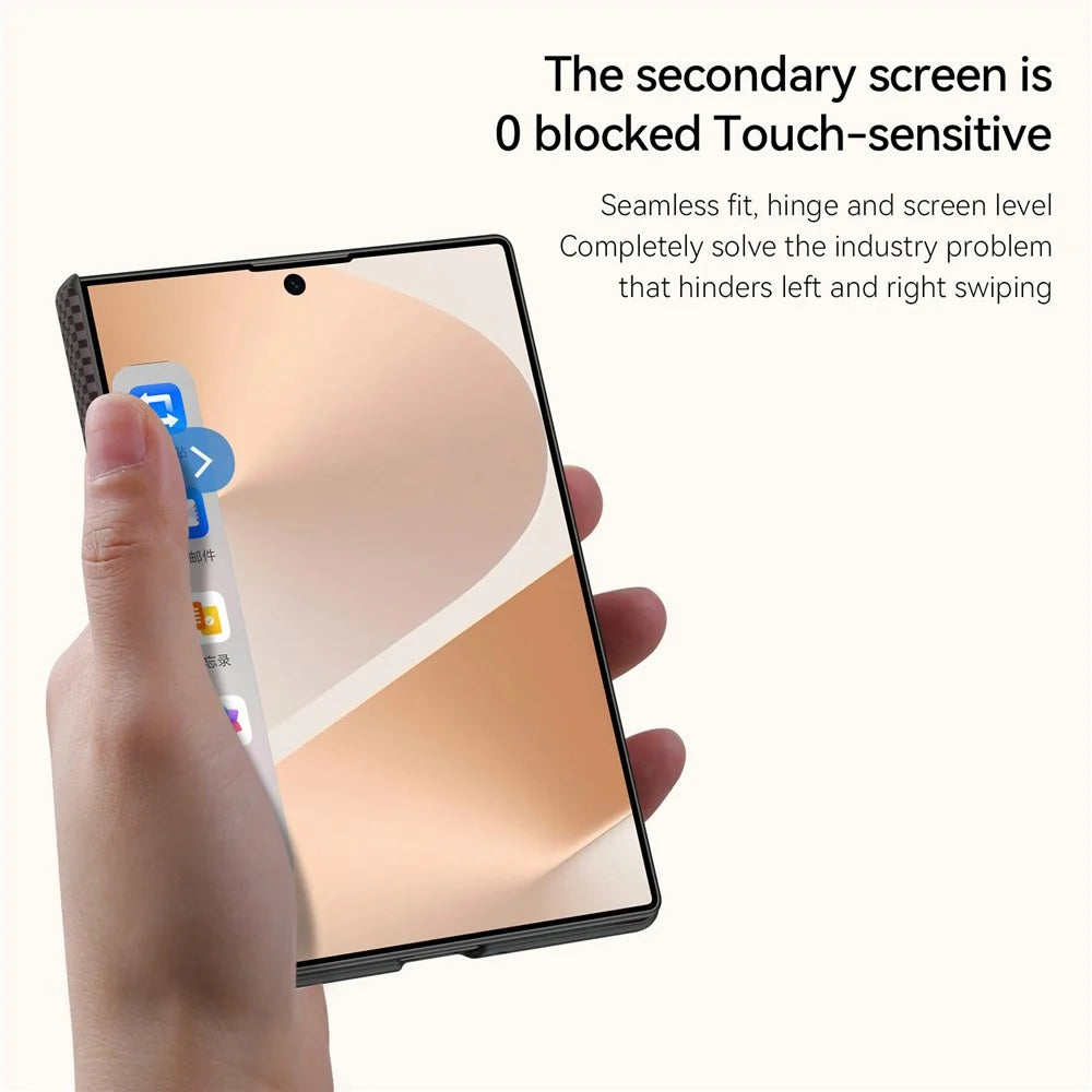 SULADA For Samsung Galaxy Z Fold8 Magnetic Case Shockproof Hard PC Phone Back Cover - Orange - 3