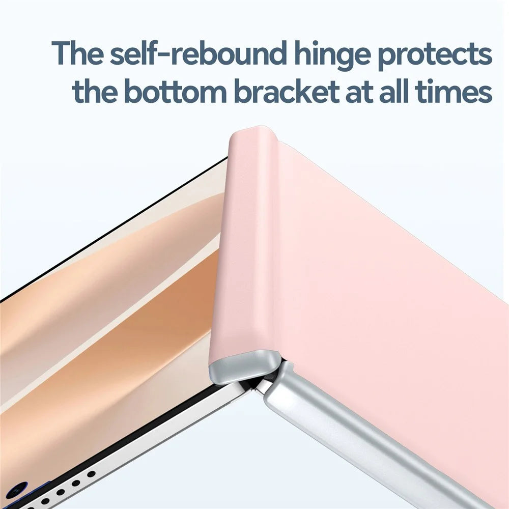 SULADA For Samsung Galaxy Z Fold8 Magnetic Case Leather Back Cover Hinge Protection - Pink - 6