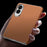 SULADA For Samsung Galaxy Z Fold8 Case Genuine Cow Leather Frameless Phone Back Cover - Brown - 4