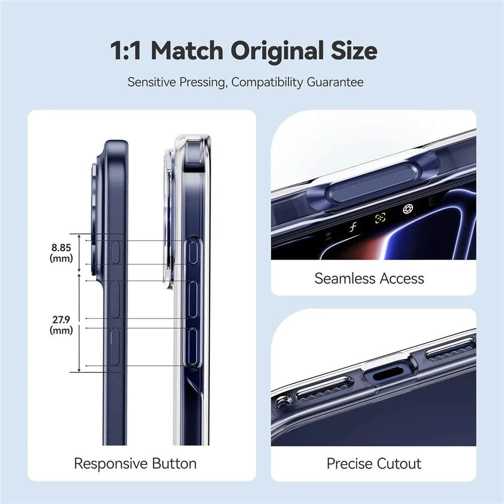 CASEKOO for iPhone 18 Pro Max / 17 Pro Max Case PC + TPU Clear Anti-Yellowing Phone Cover - Transparent - 6