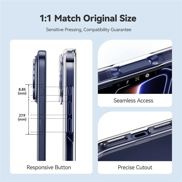 CASEKOO for iPhone 18 Pro Max / 17 Pro Max Case PC + TPU Clear Anti-Yellowing Phone Cover - Transparent - 6