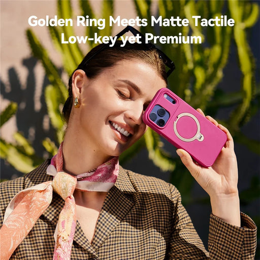 CASEKOO for iPhone 18 Pro Max / 17 Pro Max Case Magnetic Rotatable Kickstand PC + TPU Drop Protection Phone Cover - Pink - 2