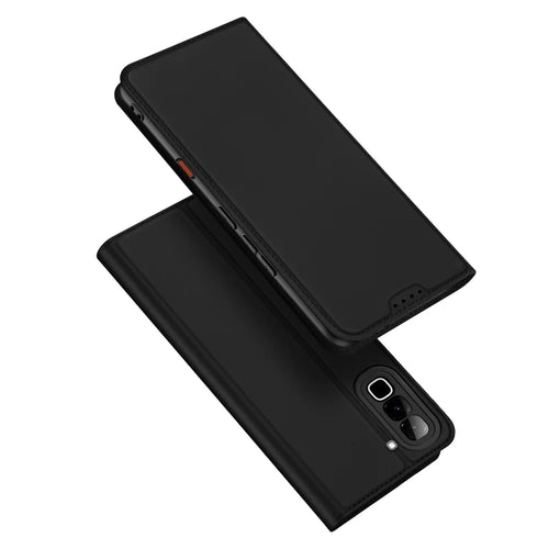 DUX DUCIS for Infinix Hot 70 Skin Pro Series Case Leather Stand Cover Card Holder - Black - 1