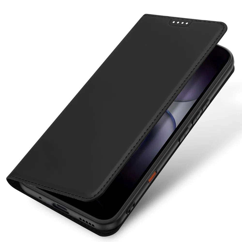 DUX DUCIS for Infinix Hot 70 Skin Pro Series Case Leather Stand Cover Card Holder - Black - 4
